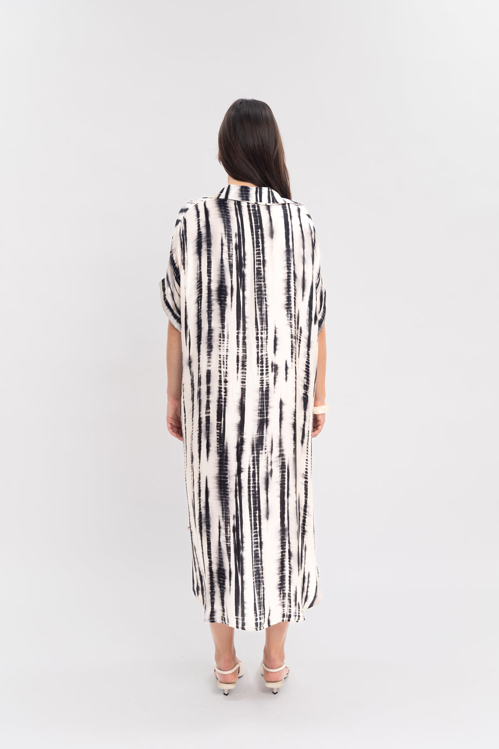 Robe chemise rayure tie&dye