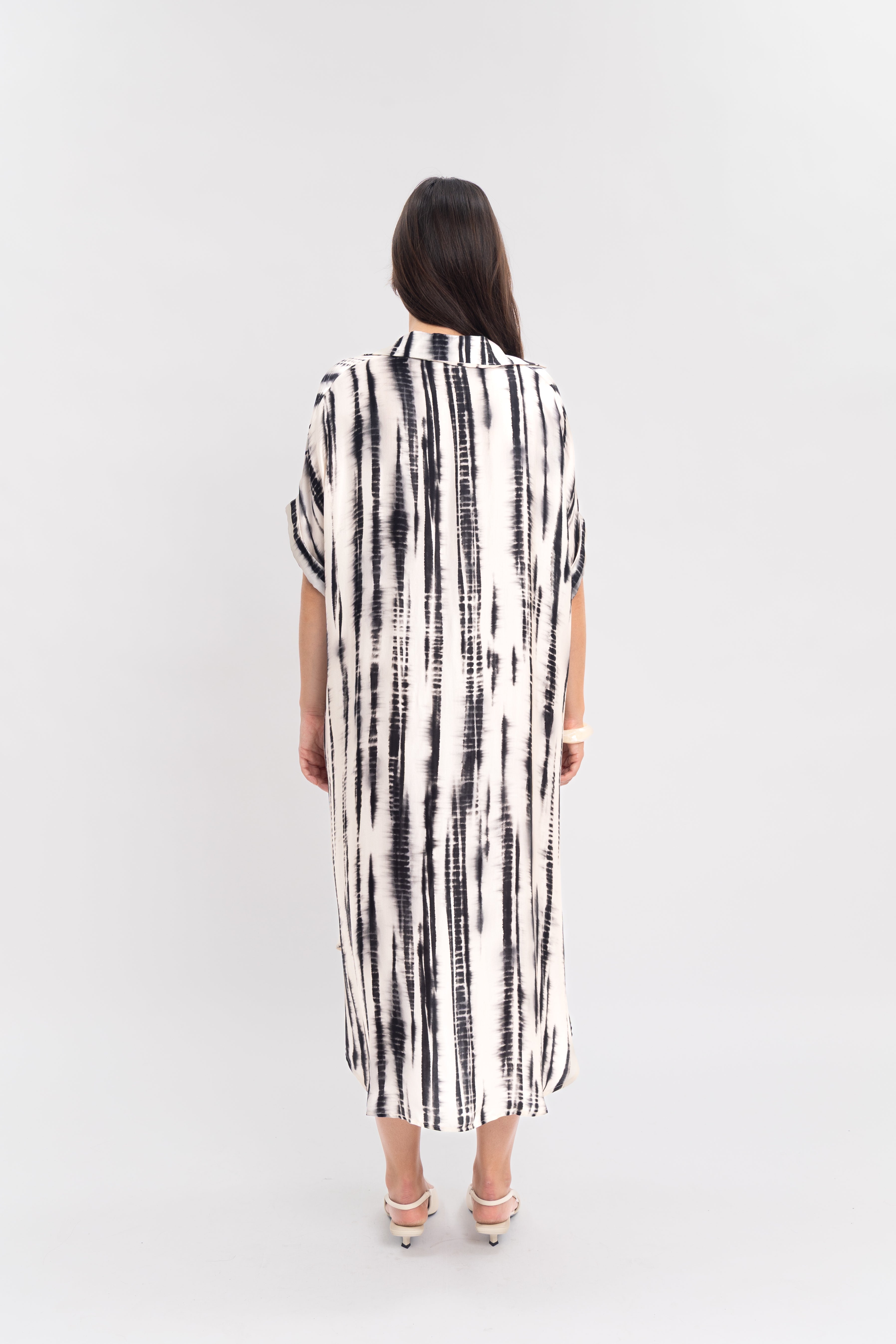 Robe chemise rayure tie&dye