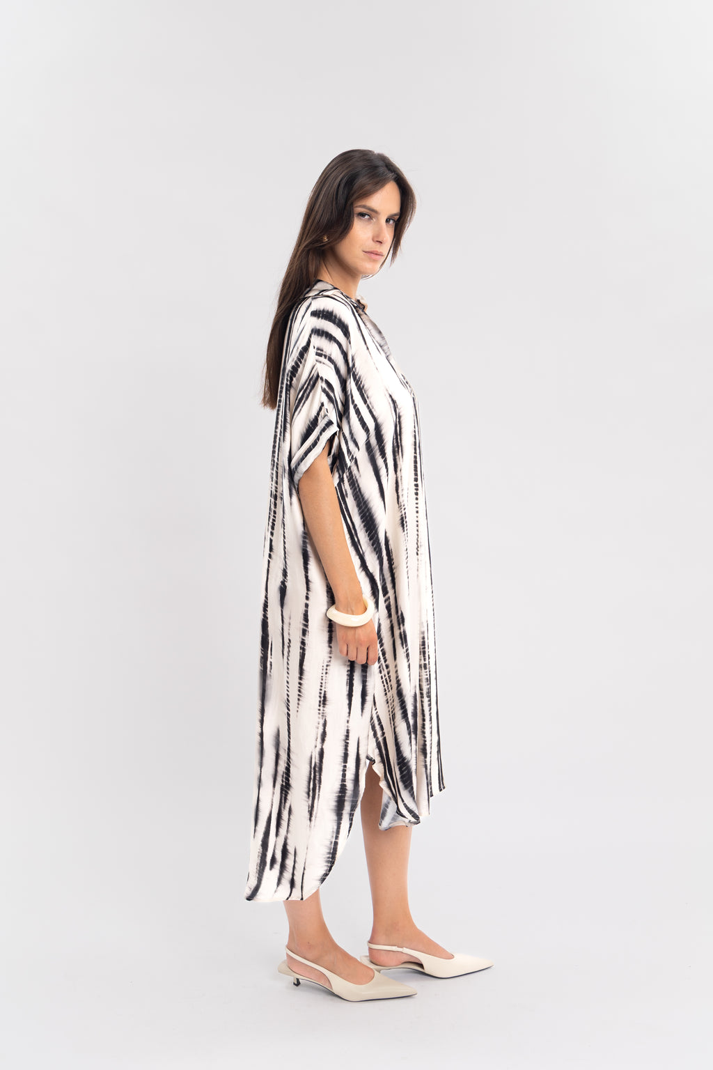 Robe chemise rayure tie&dye