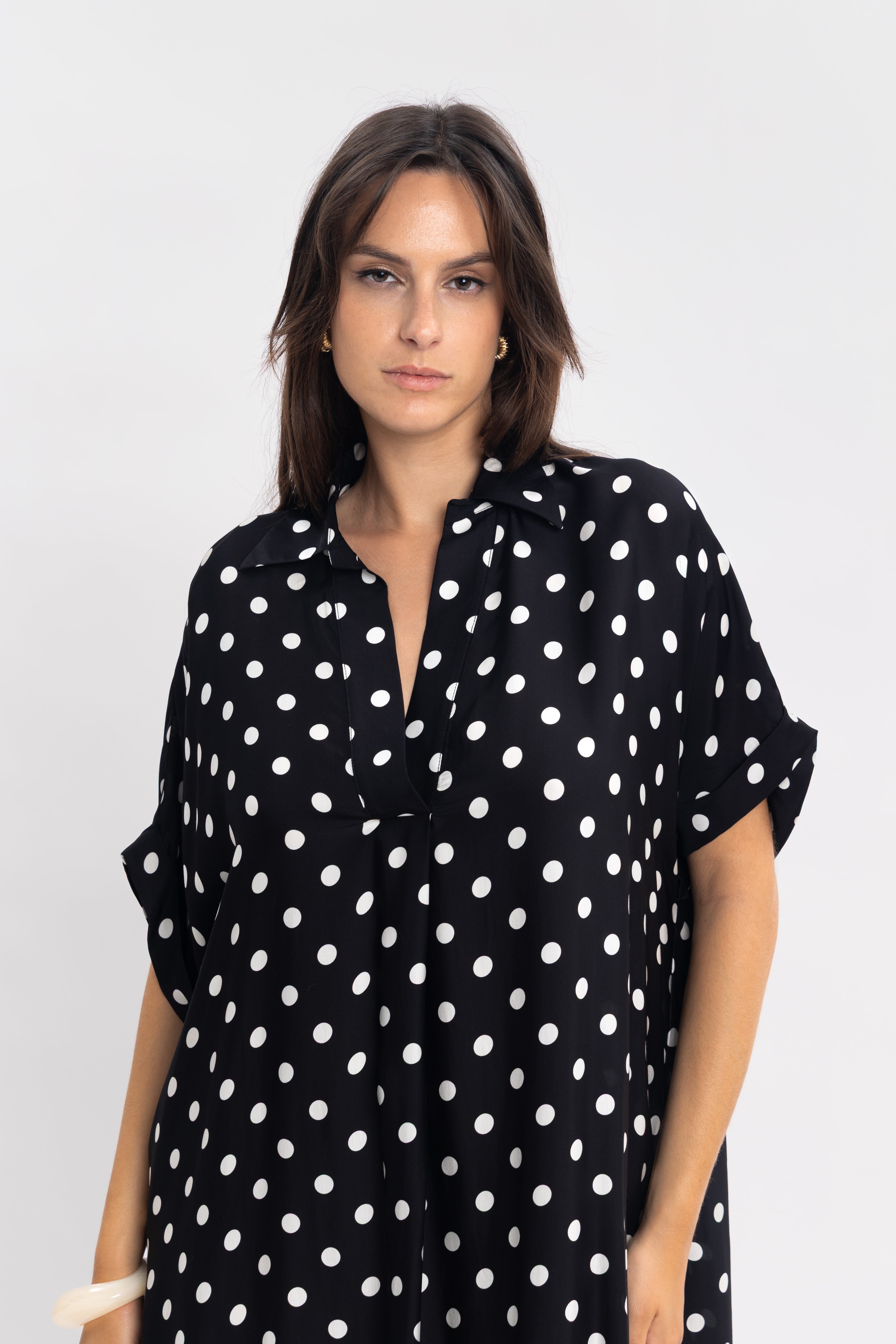 Robe chemise pois