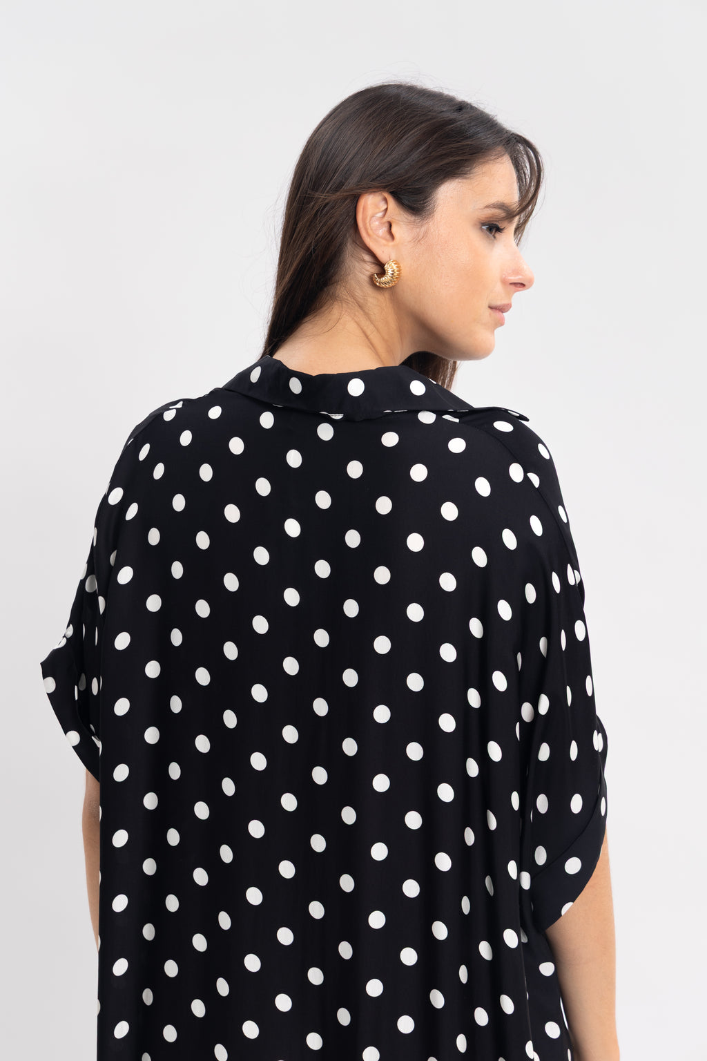 Robe chemise pois