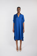 Robe ample à manches courtes et col en V