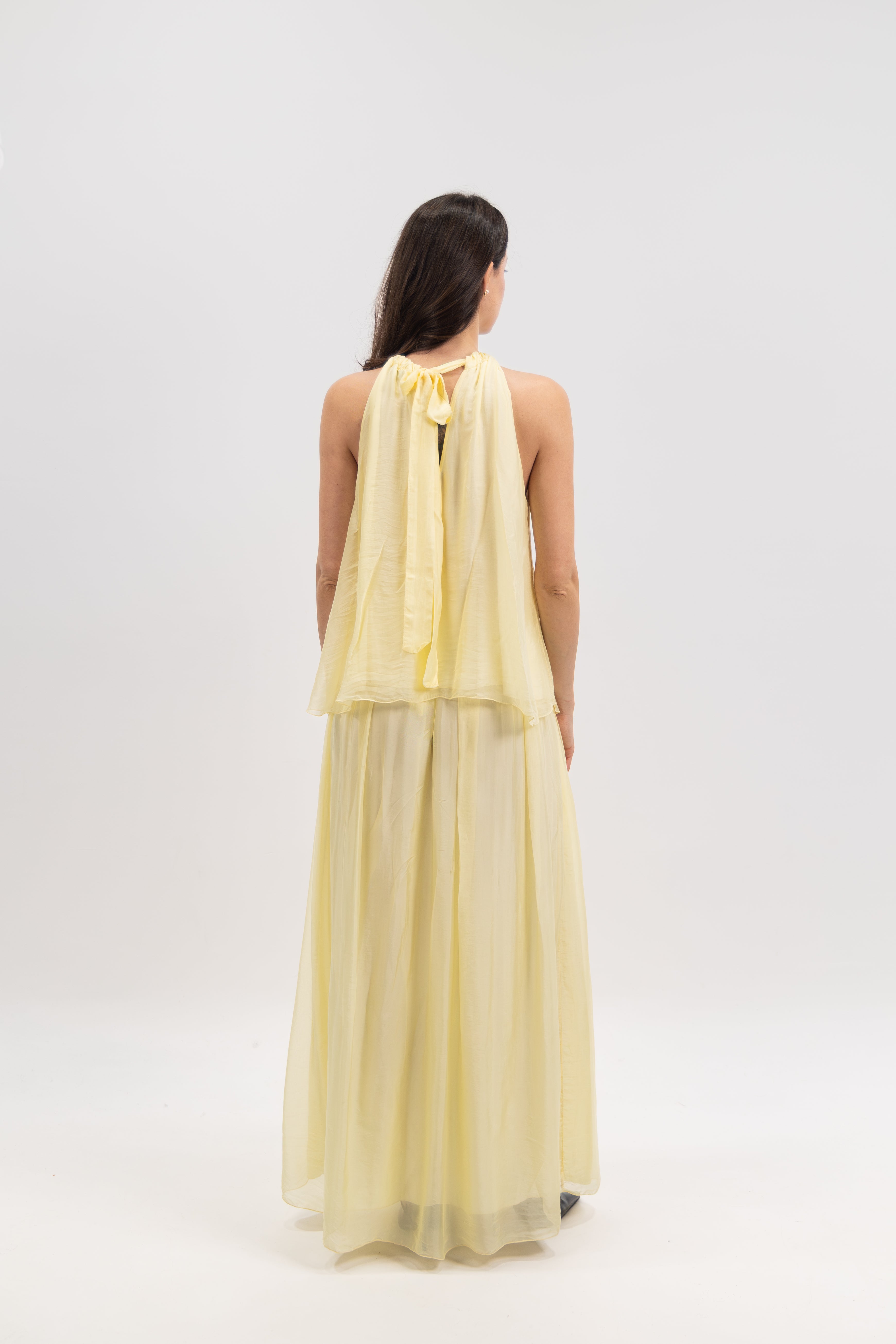 Top bijoux épaule dénudée soie