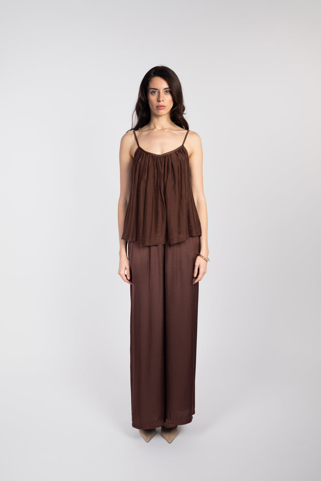 Silk strappy top
