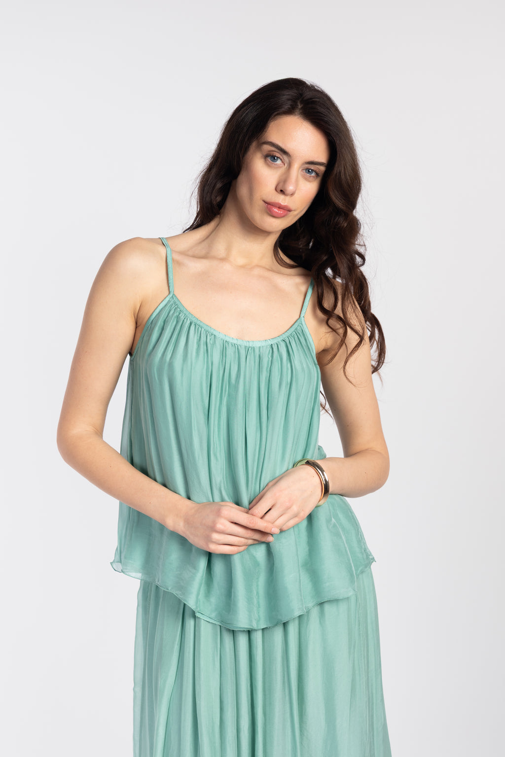 Silk strappy top