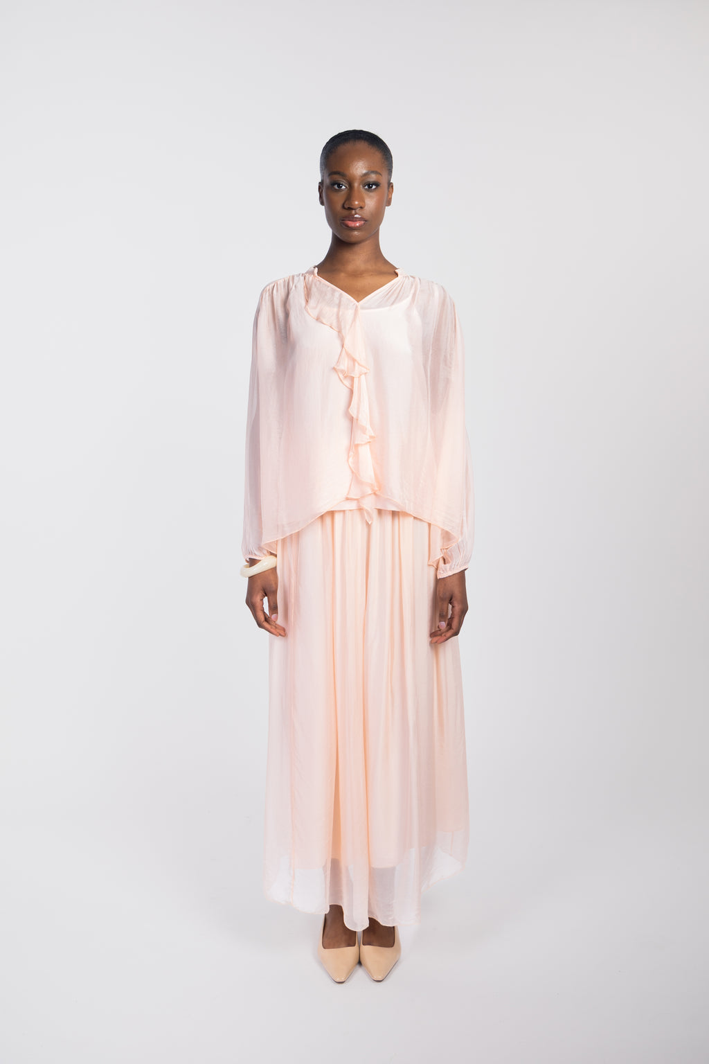 Blouse fluide à volant