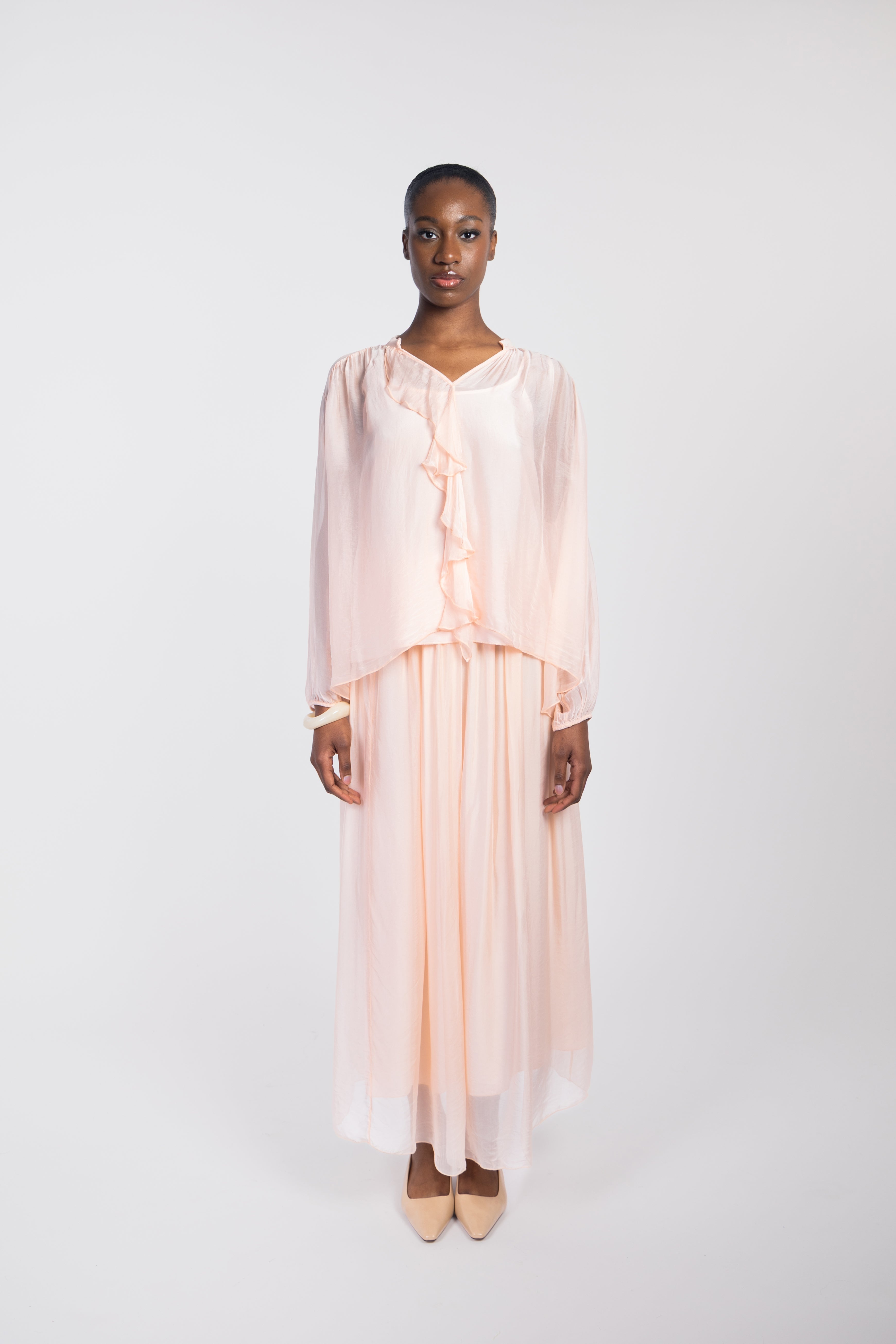 Blouse fluide à volant