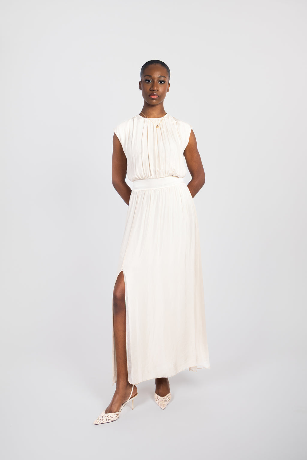 Dress with slit