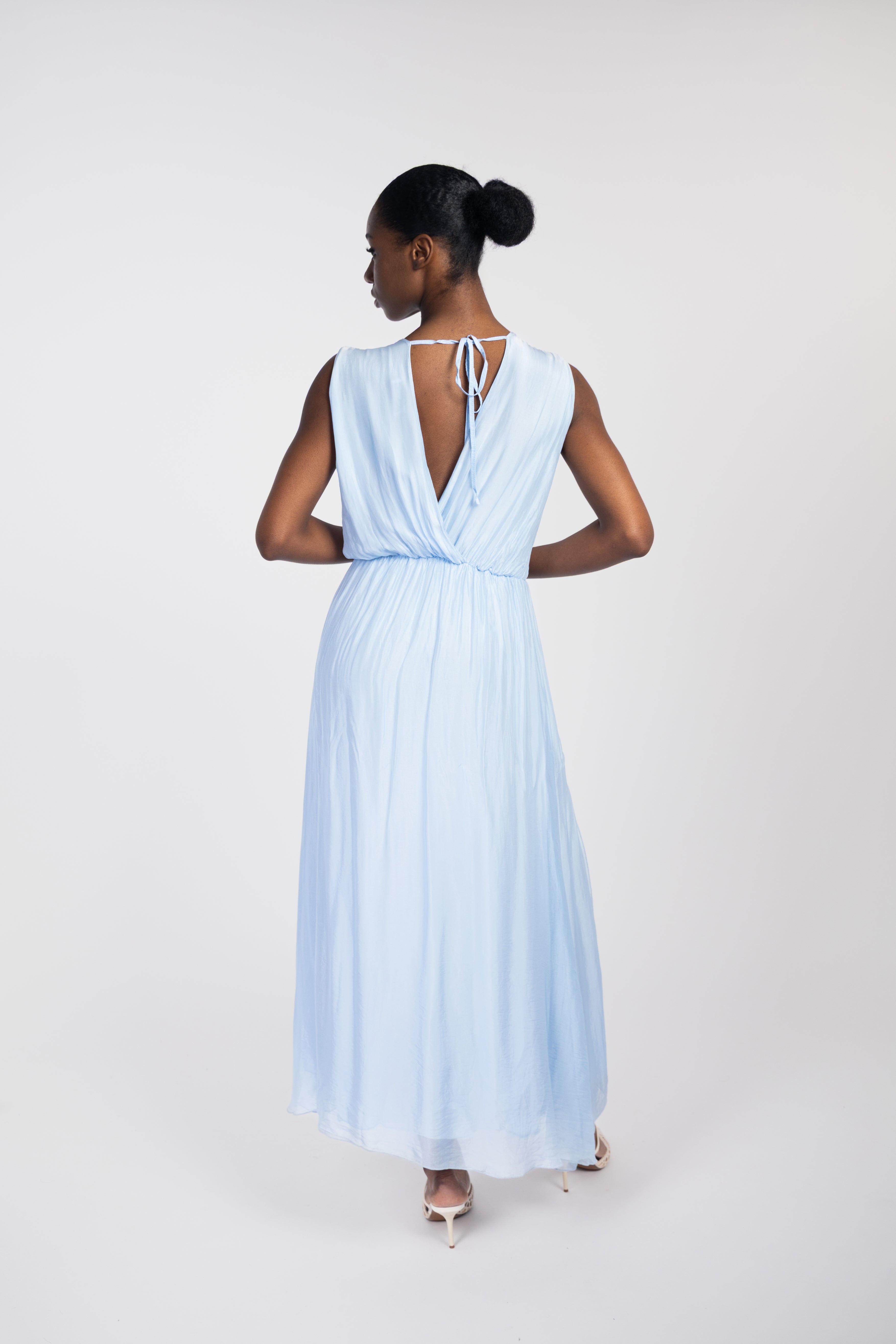Fluid slit maxi dress
