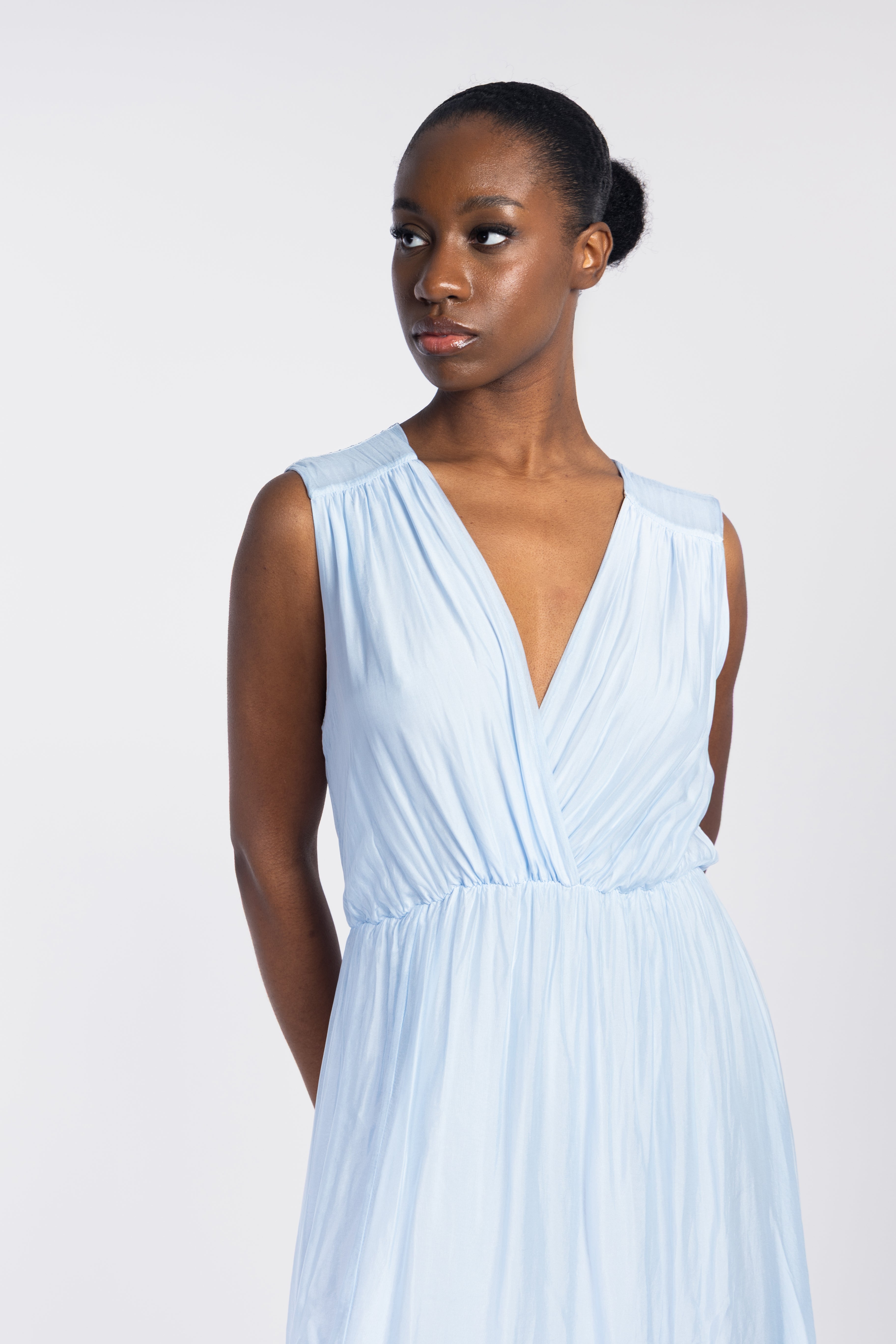 Fluid slit maxi dress