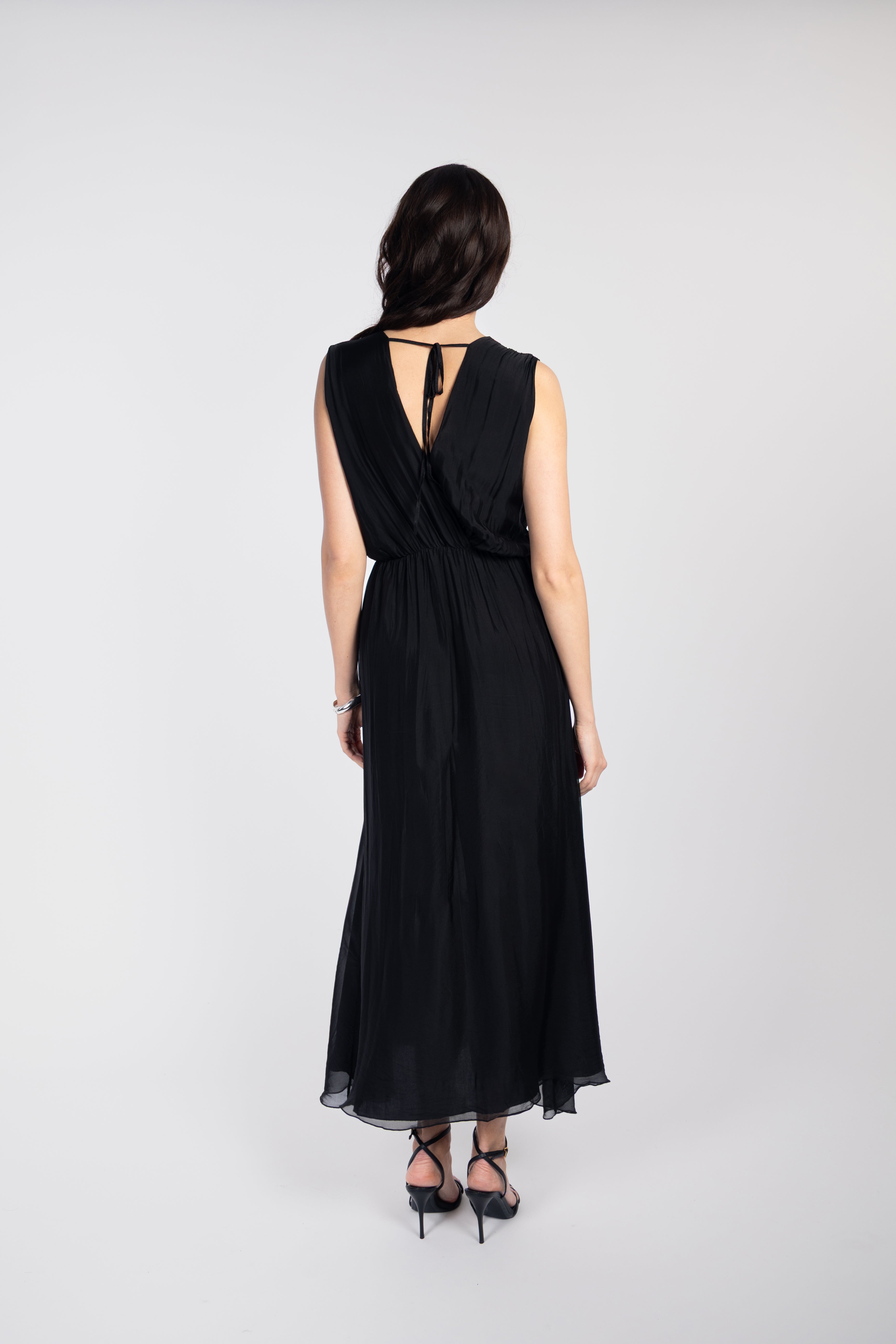 Fluid slit maxi dress