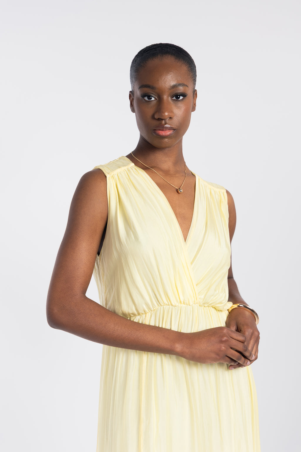 Fluid slit maxi dress