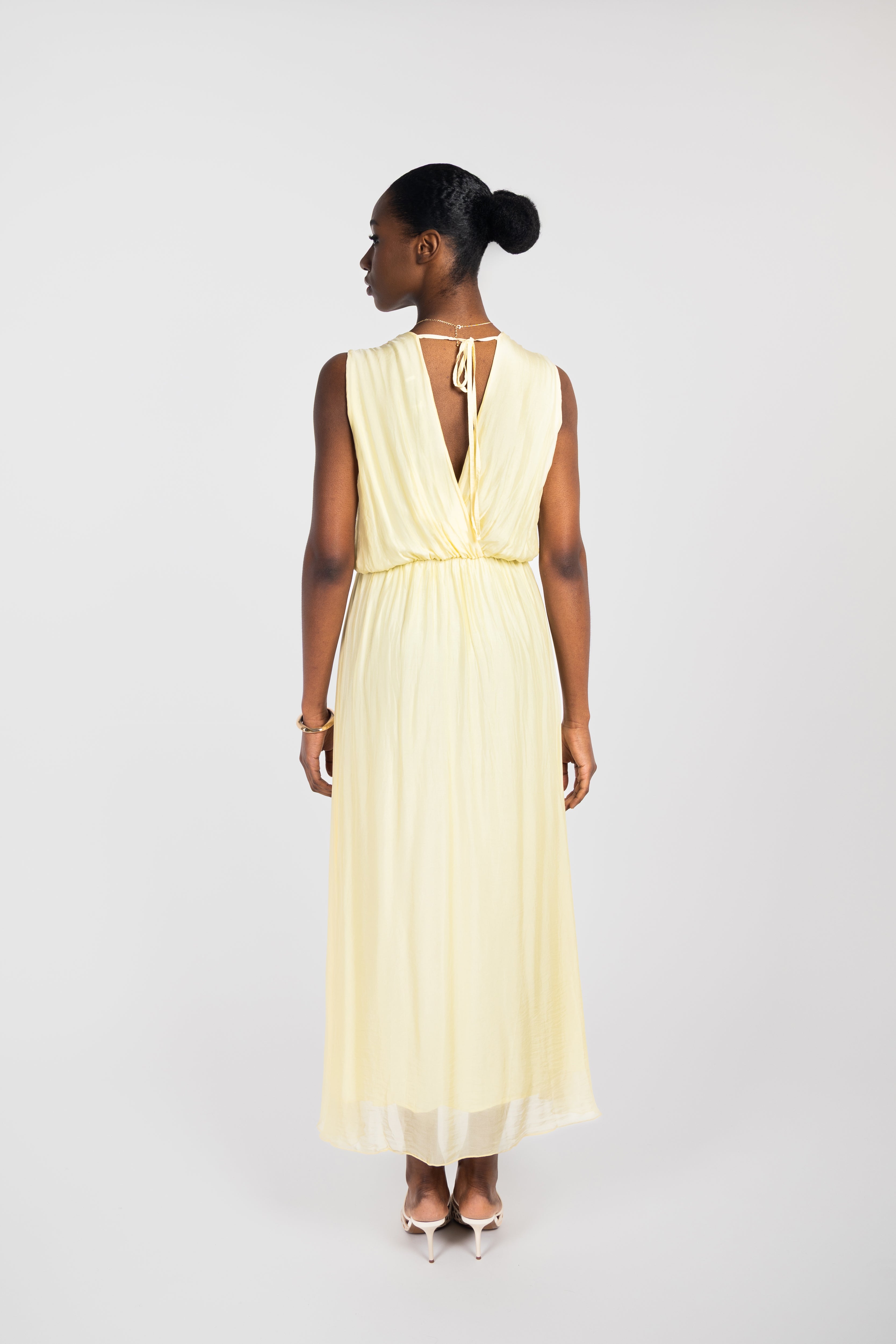 Fluid slit maxi dress