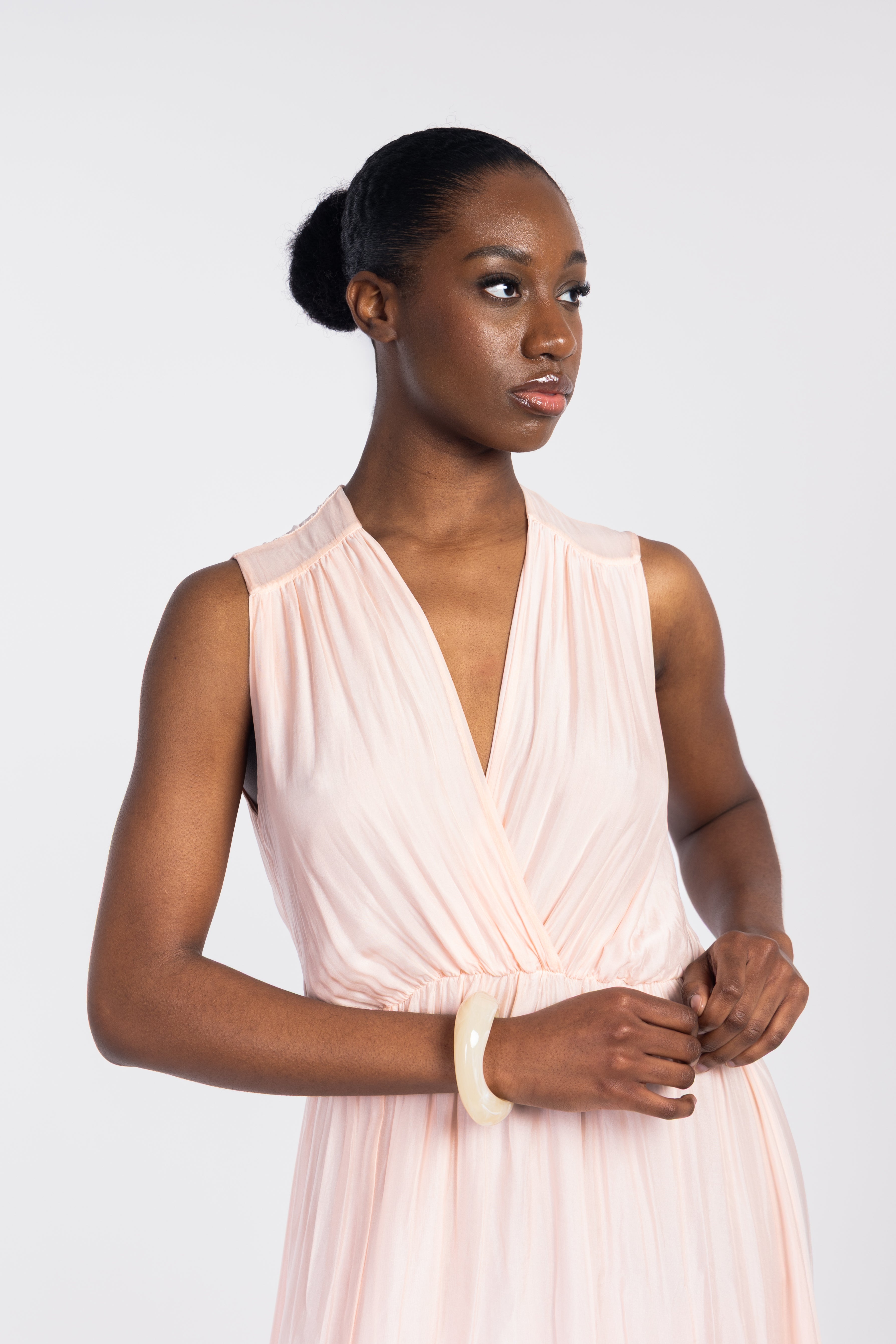 Fluid slit maxi dress