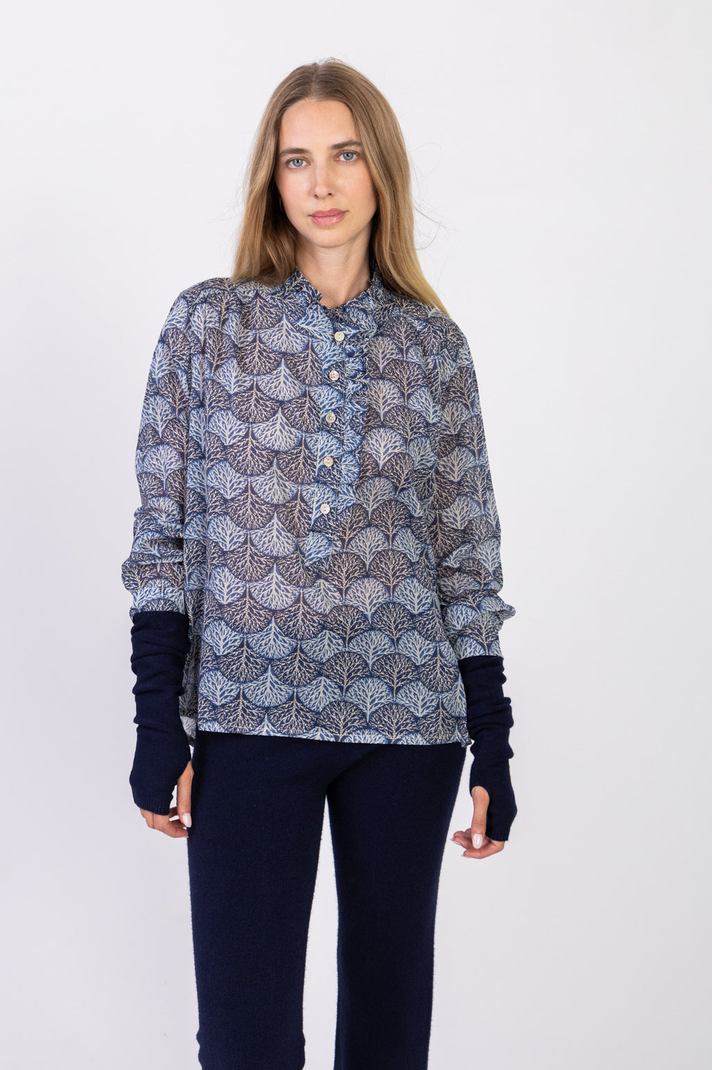 Chemisier imprimé en coton