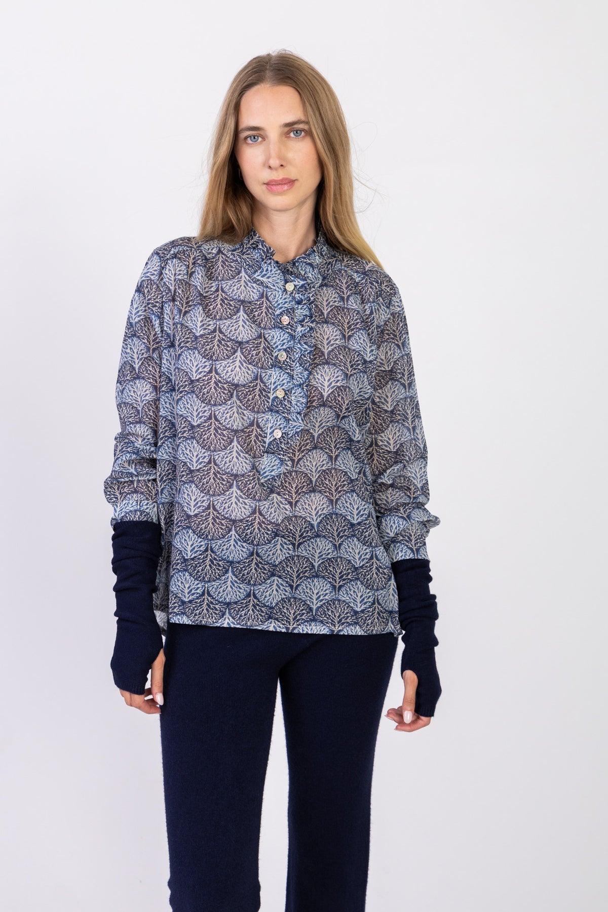 Chemisier imprimé en coton