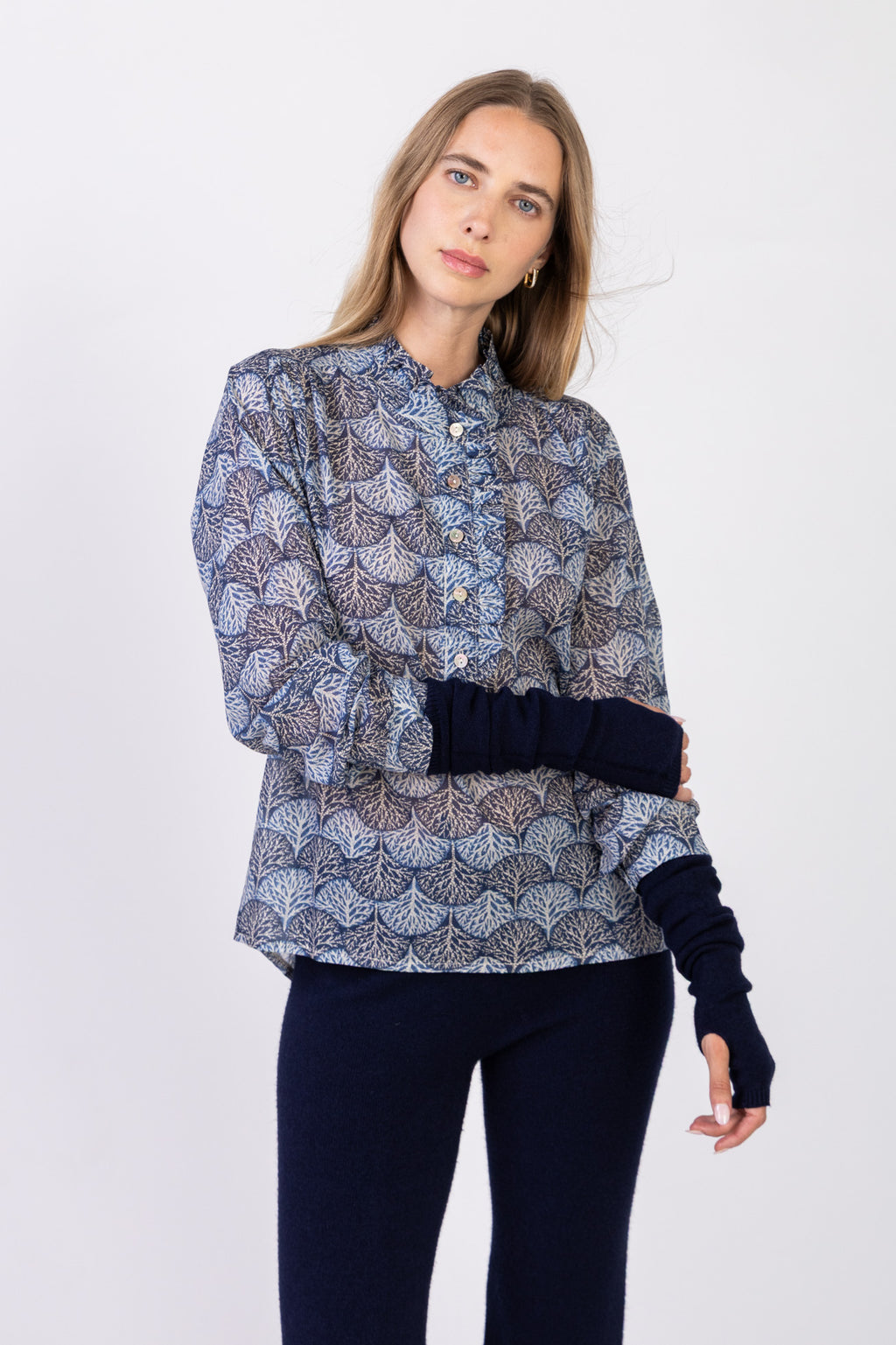 Chemisier imprimé en coton