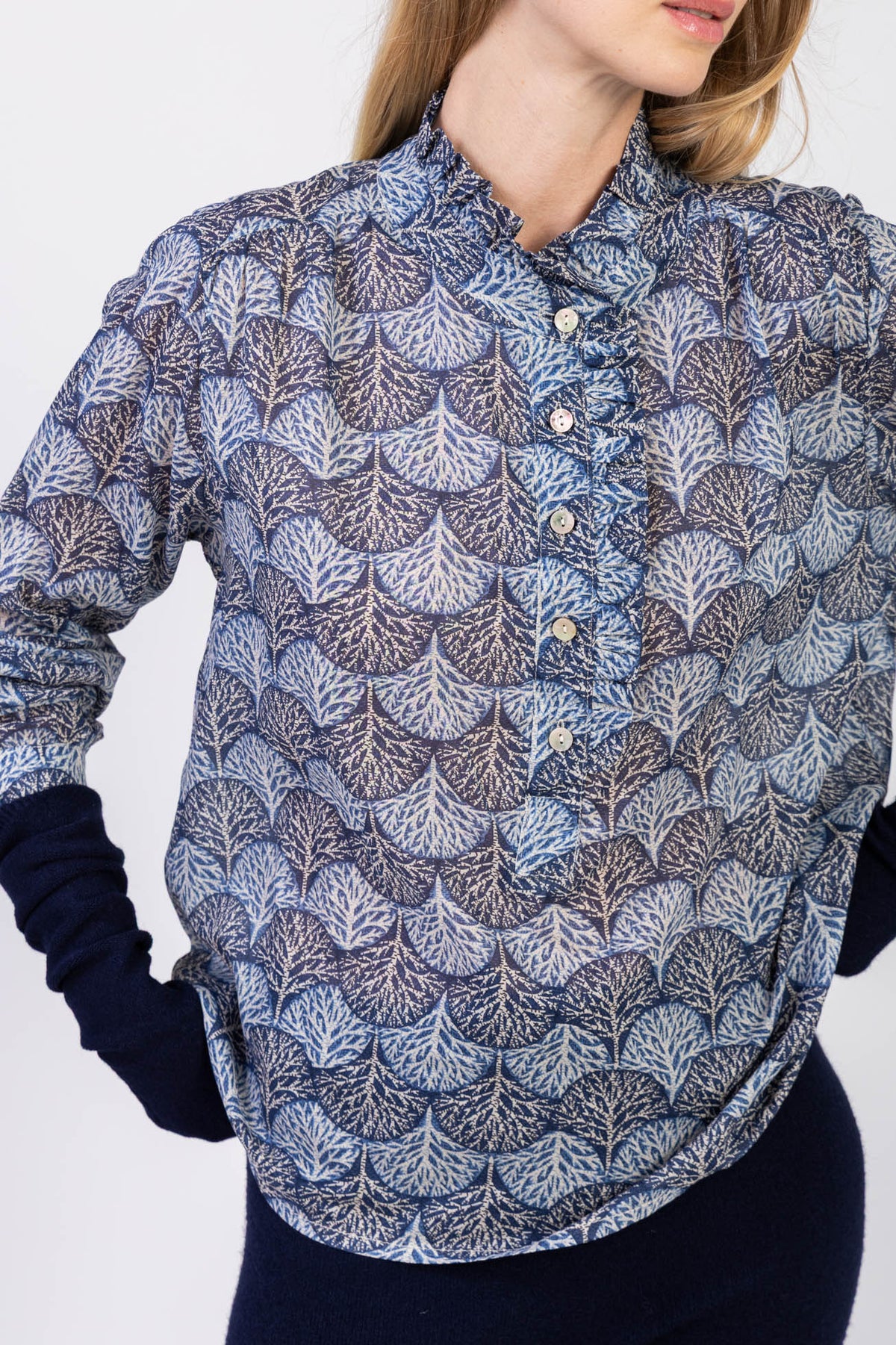 Chemisier imprimé en coton