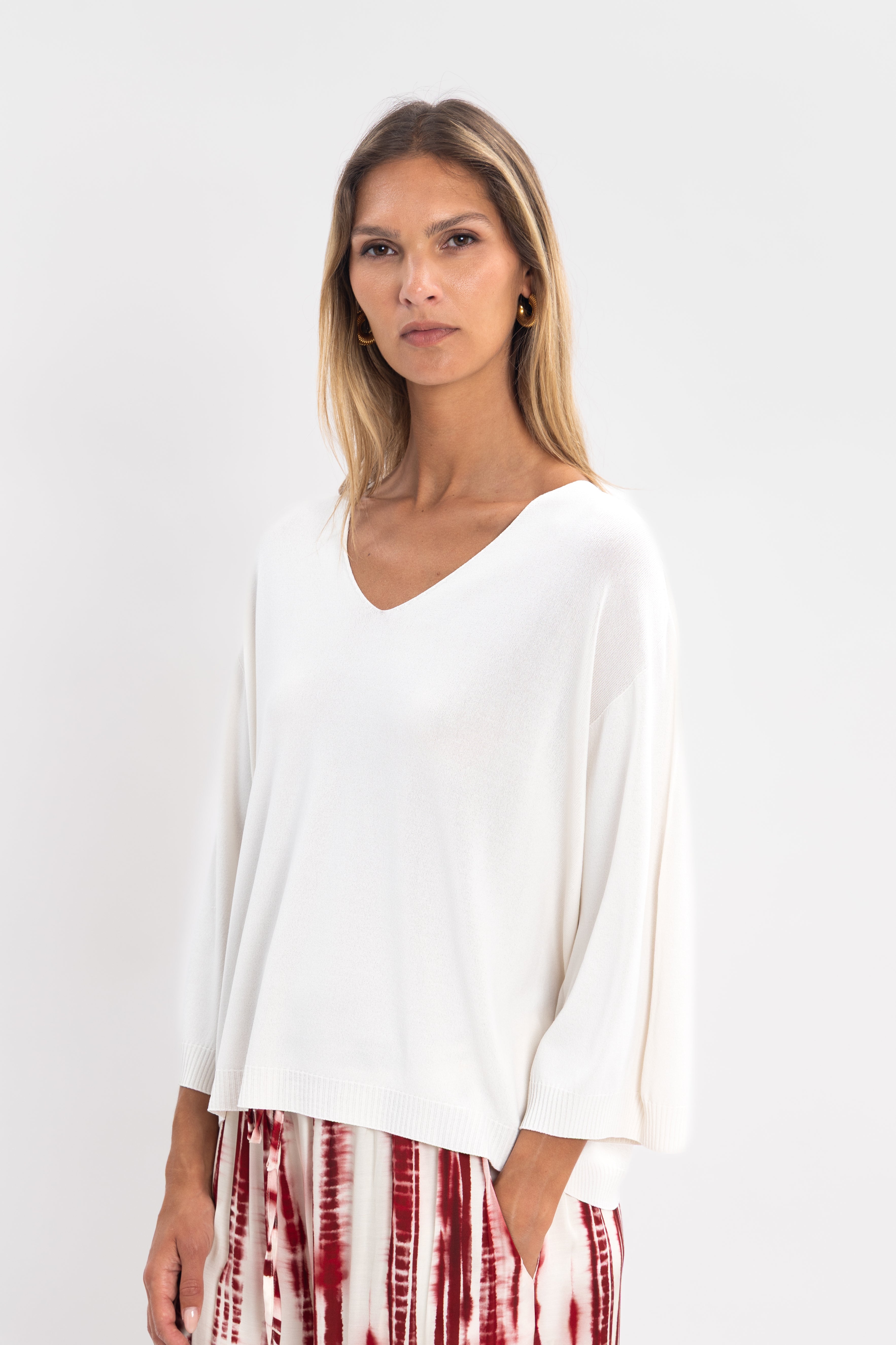 Maille froide sans couture manche 3/4
