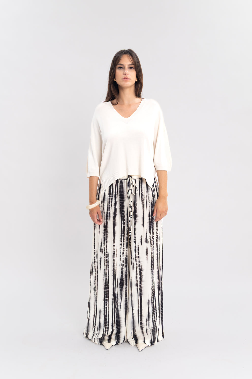 Maille froide sans couture avec fentes