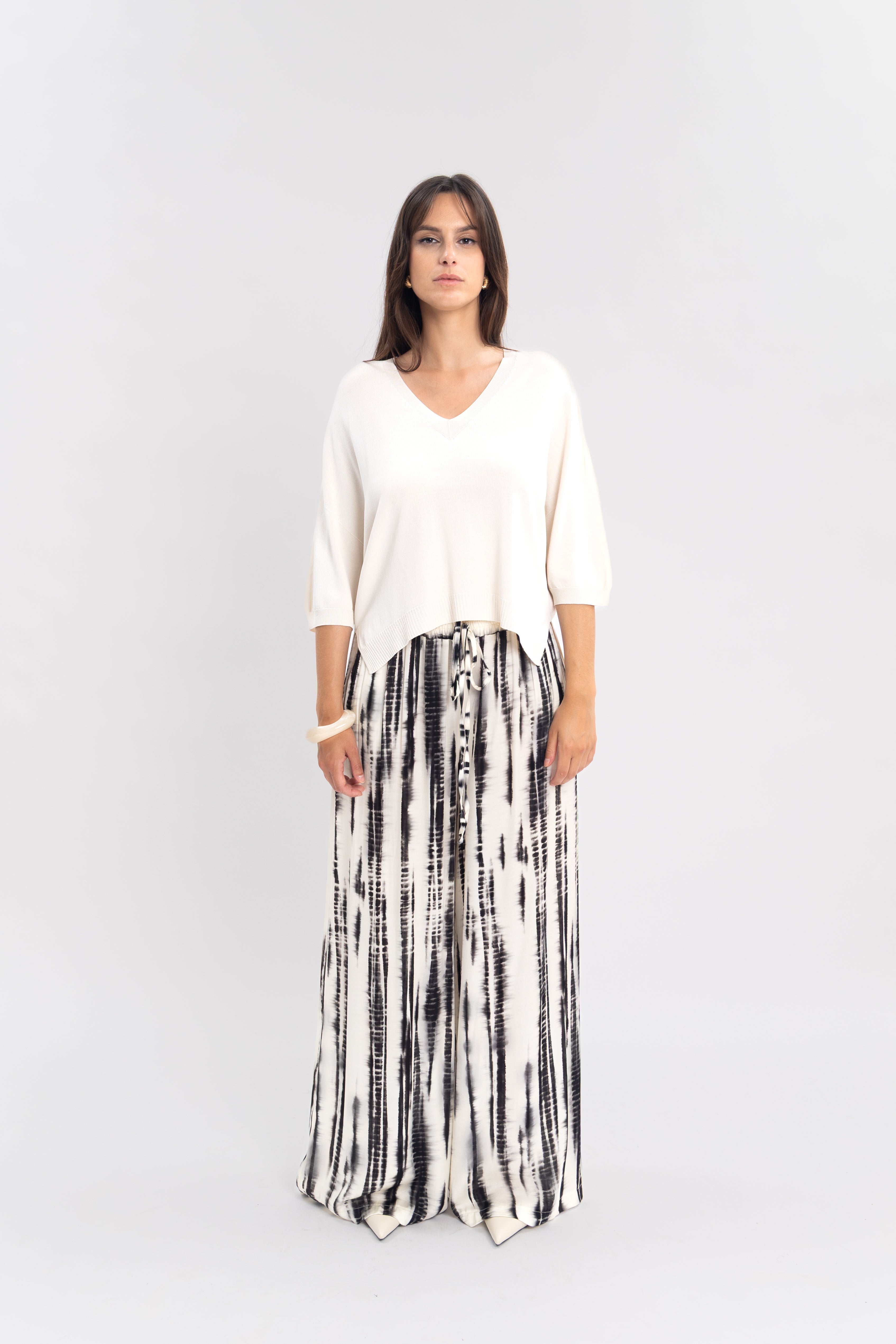Maille froide sans couture avec fentes