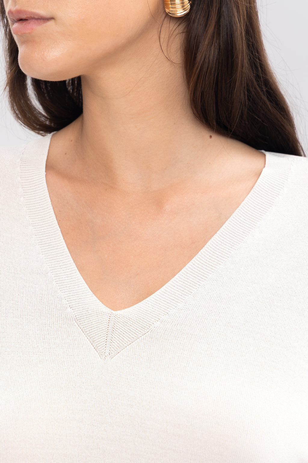 Maille froide sans couture avec fentes