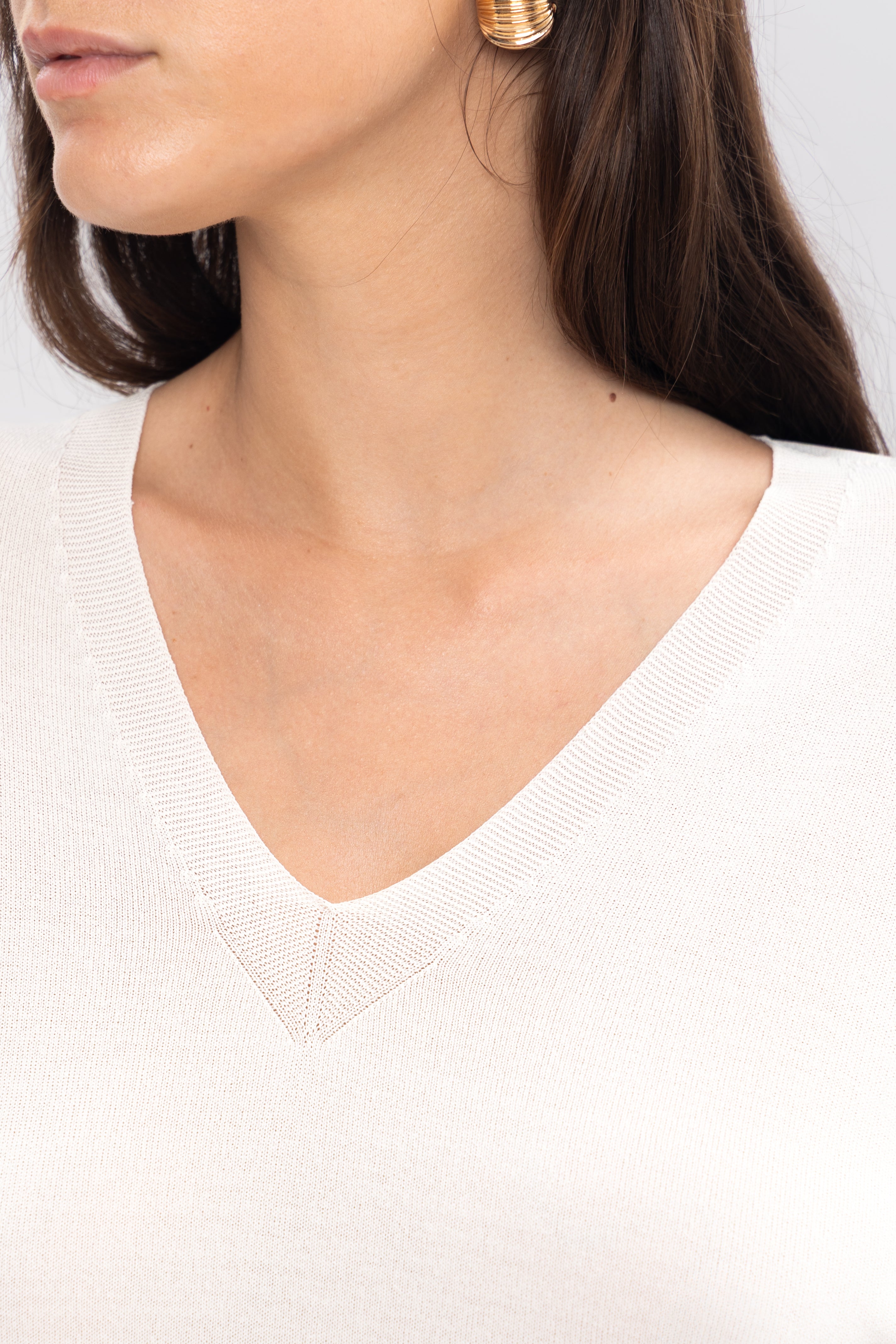 Maille froide sans couture avec fentes