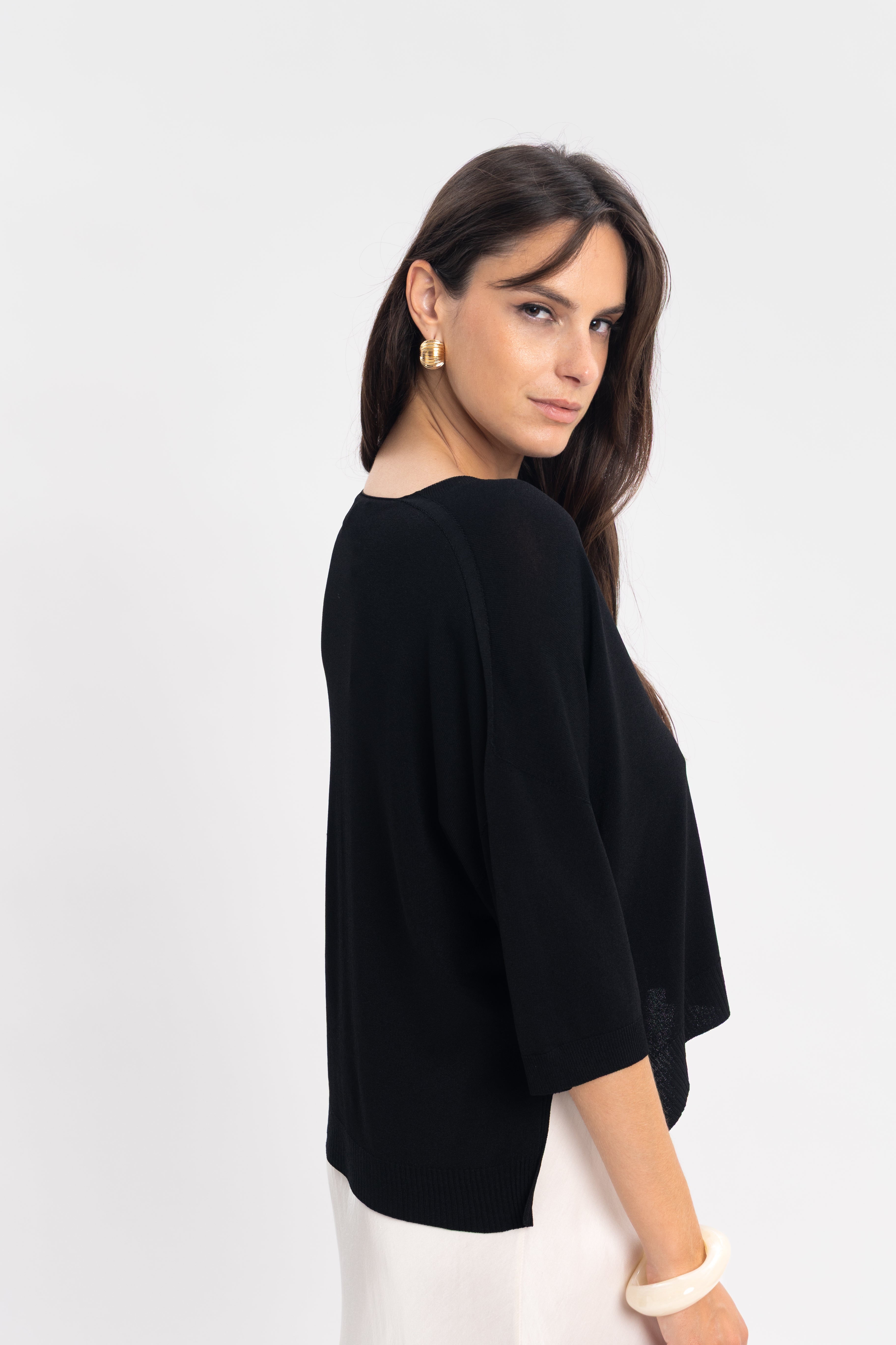 Maille froide sans couture avec fentes