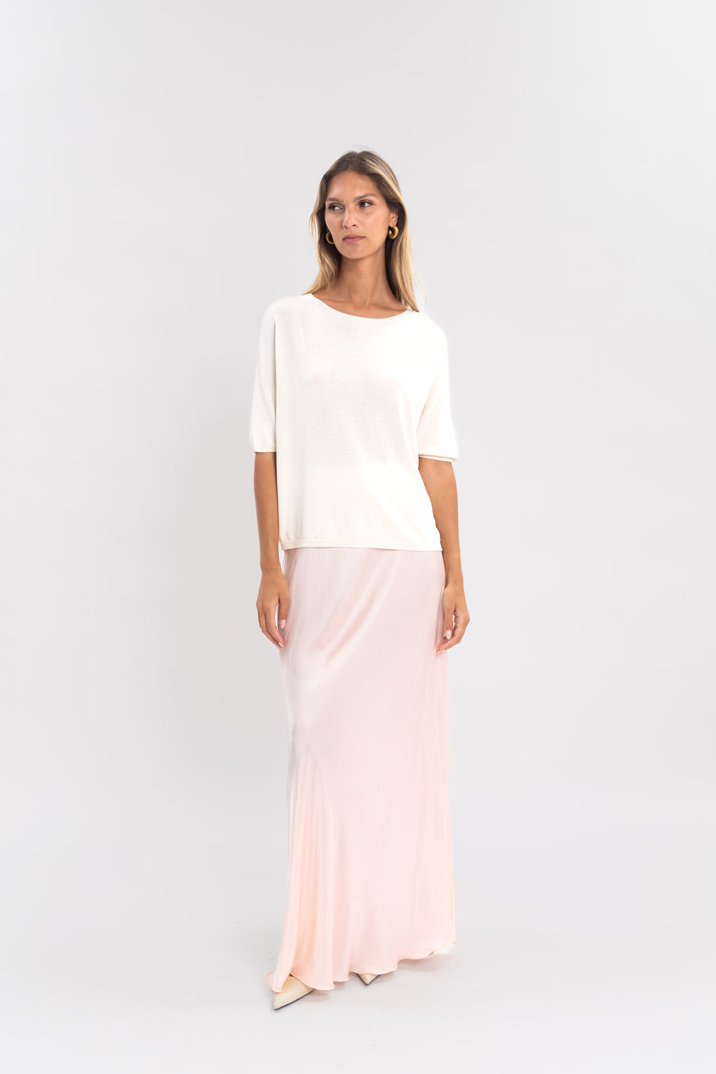 Maille froide sans couture col rond