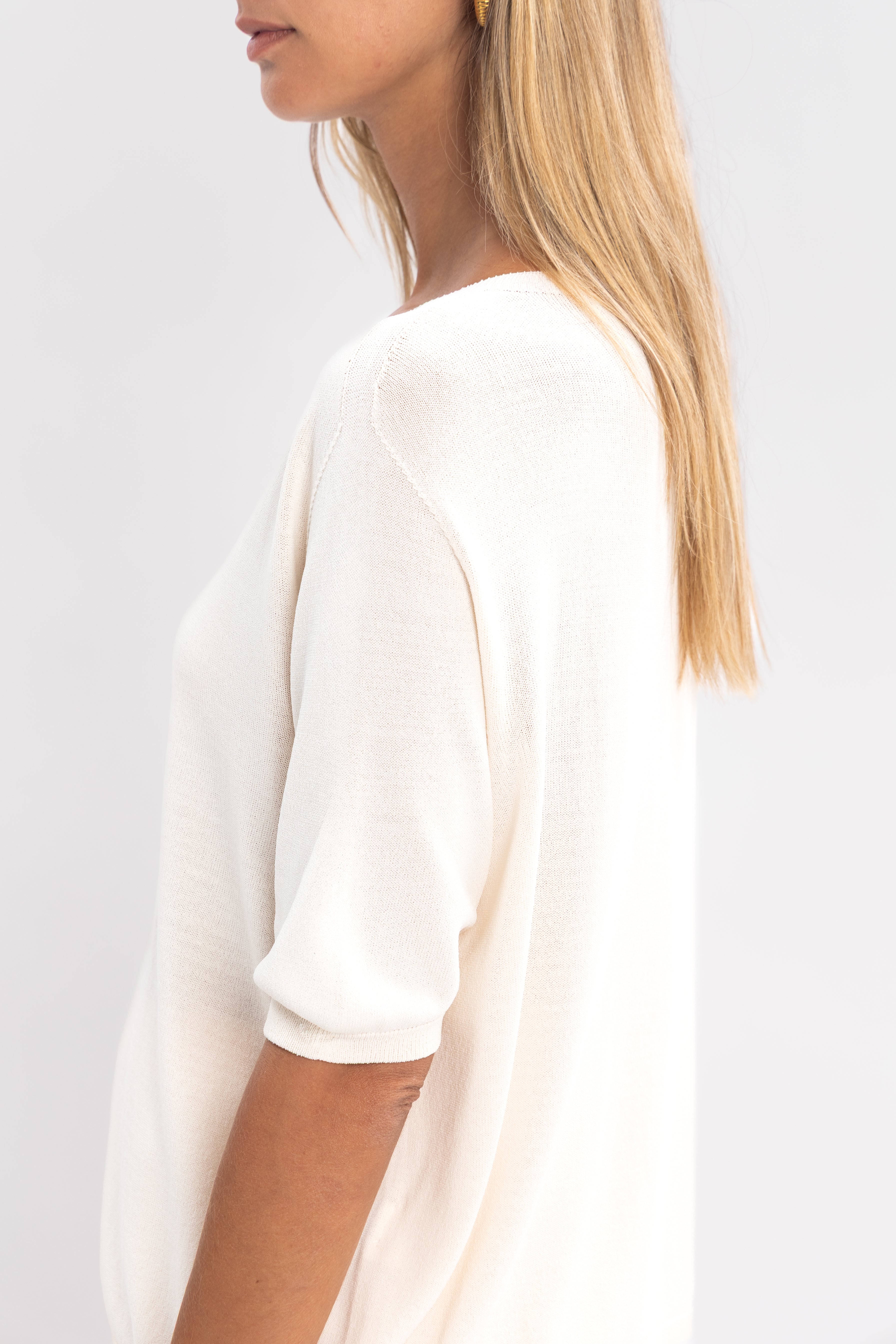Maille froide sans couture col rond