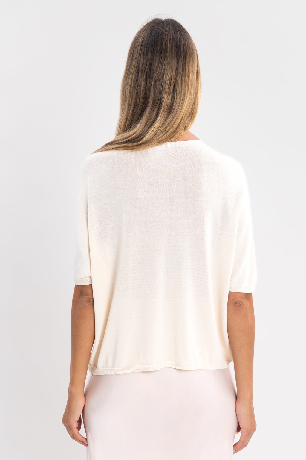 Maille froide sans couture col rond