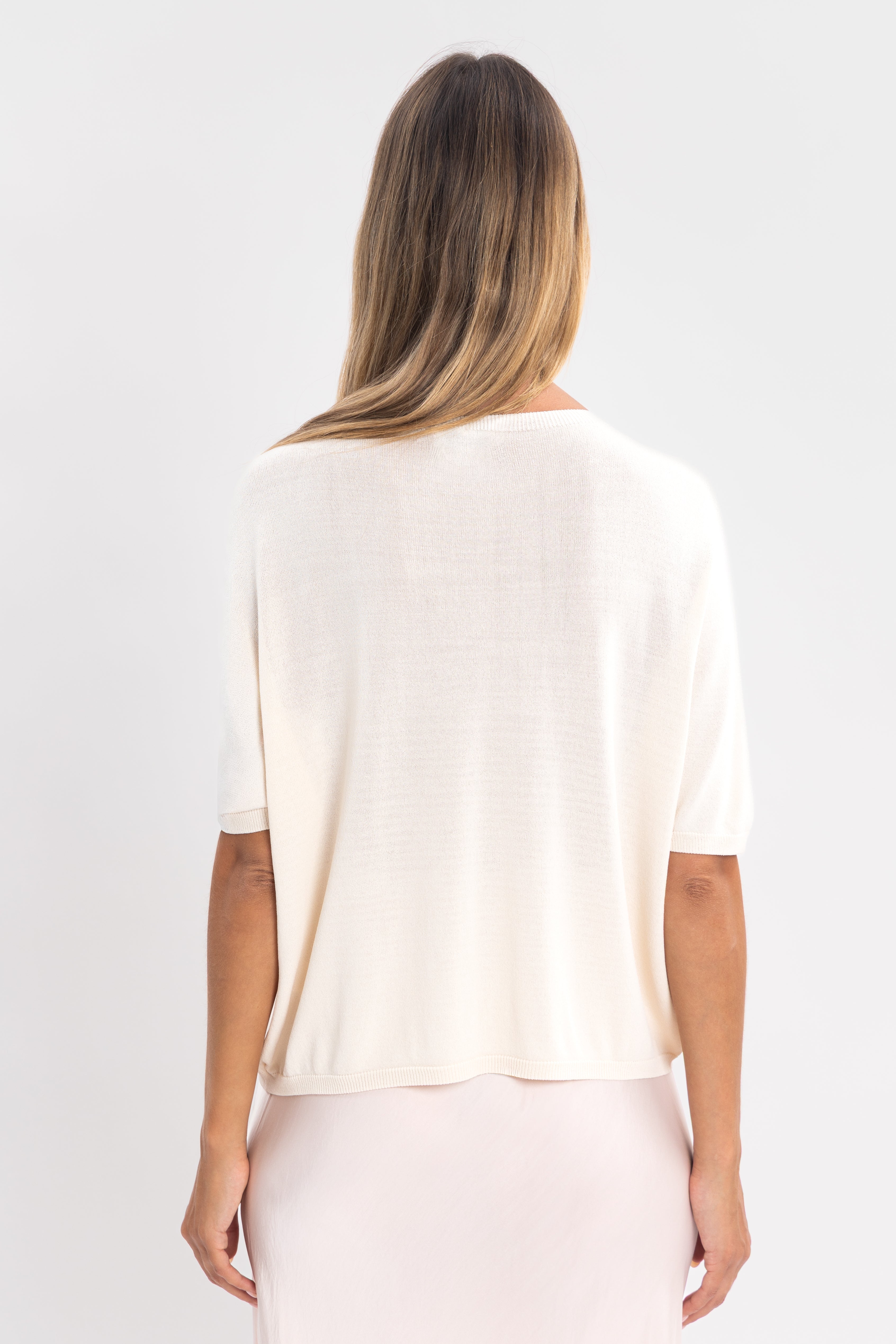 Maille froide sans couture col rond