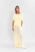 Maille froide sans couture col rond