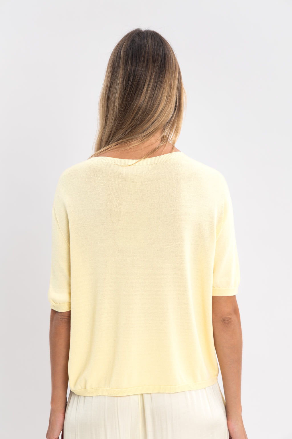 Maille froide sans couture col rond