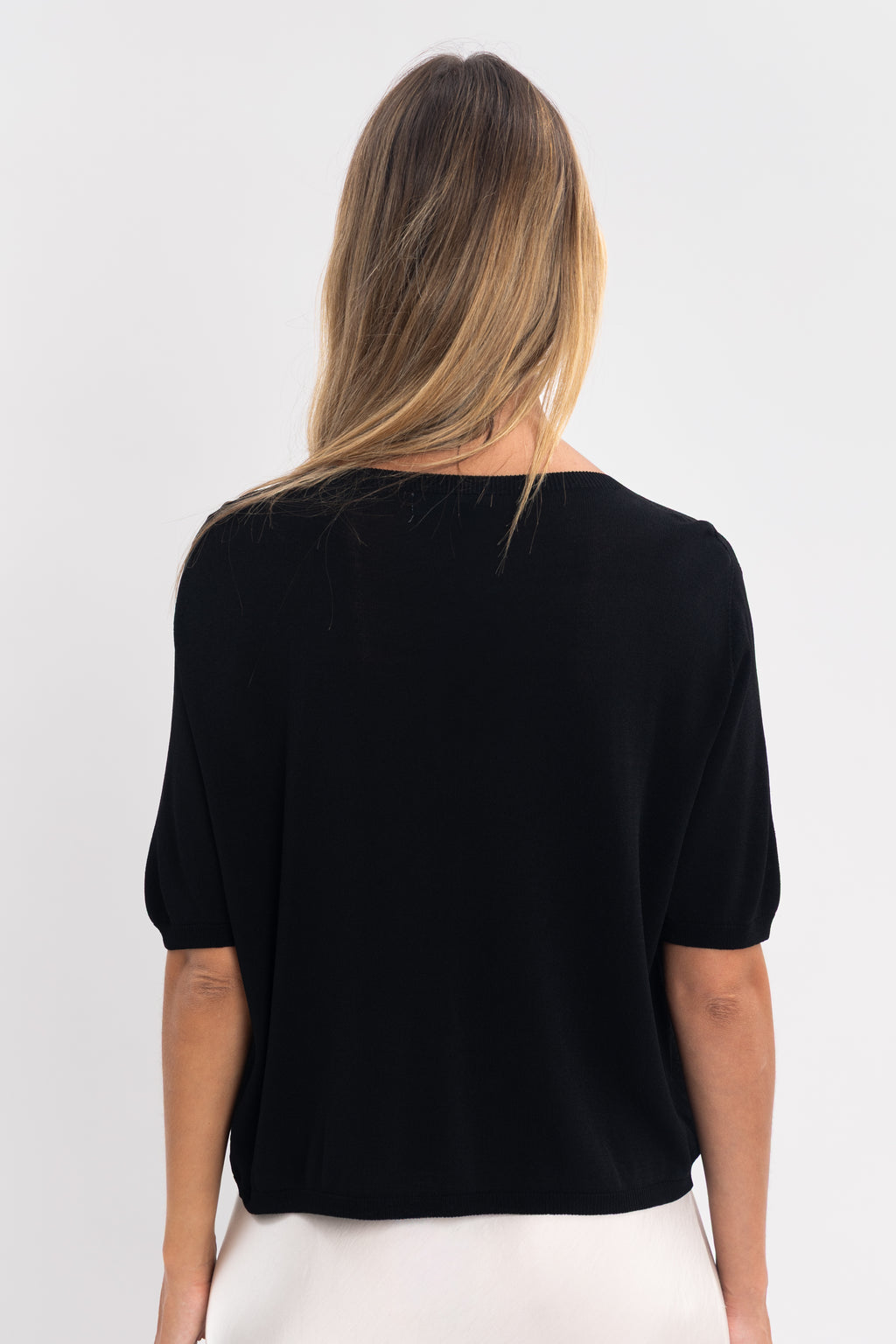 Maille froide sans couture col rond