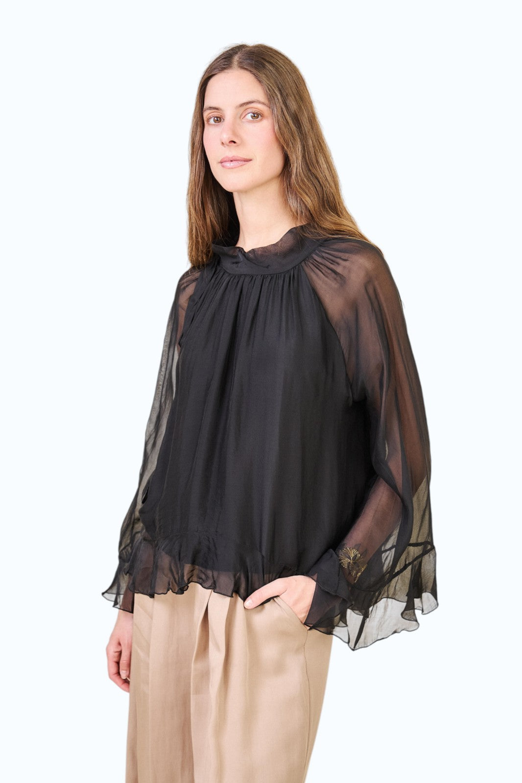 Blouse en soie vaporeuse