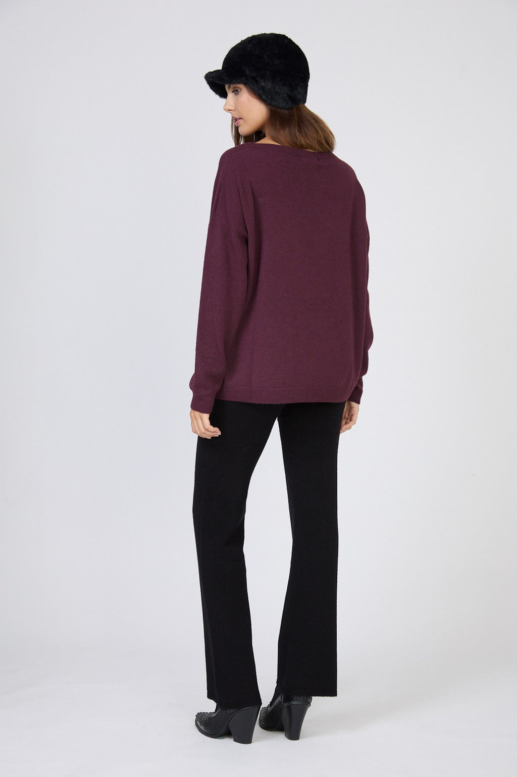 Pull col bateau coupe overzise