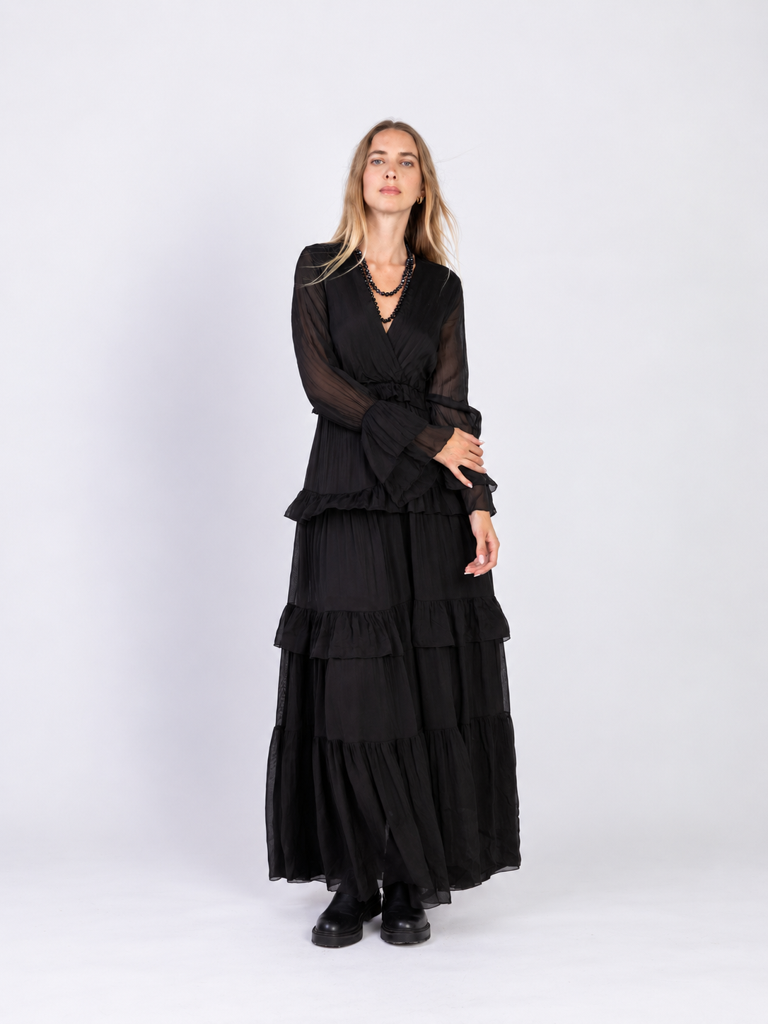 Flowy ruffled maxi dress