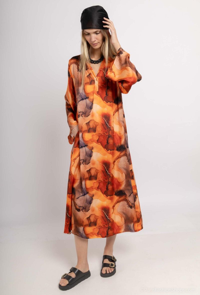 ROBE LONGUE IMPRIMÉE TIE&DYE