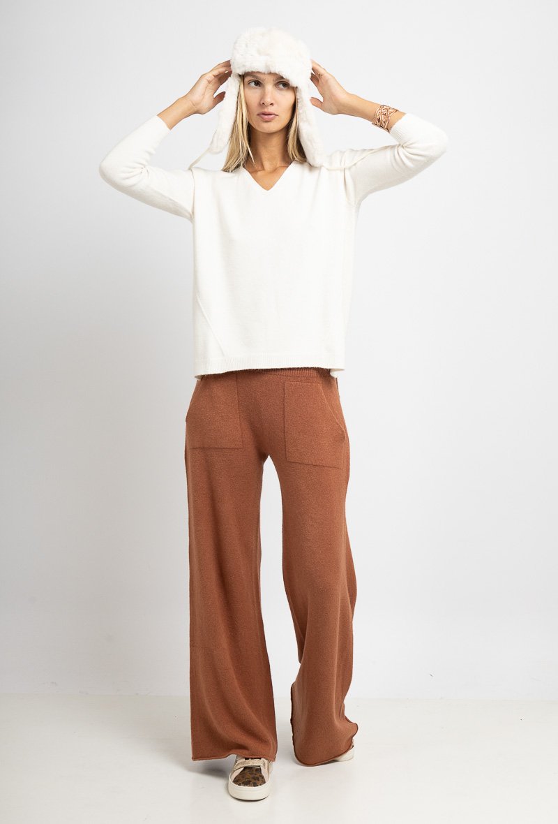 PULL COL V SANS COUTURE