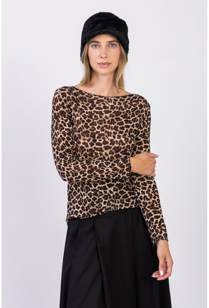 SOUS PULL COL BATEAU EN CACHEMIRE MÉLANGÉ