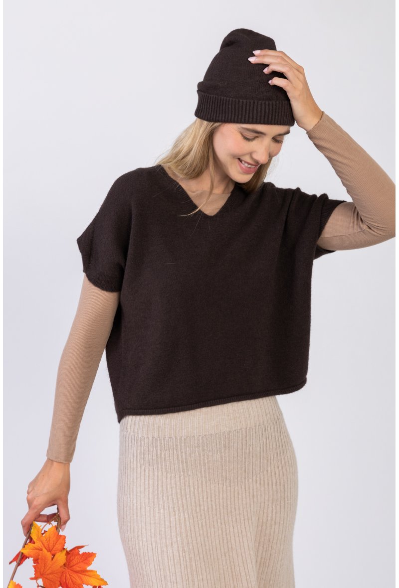 PULL COL V SANS COUTURE