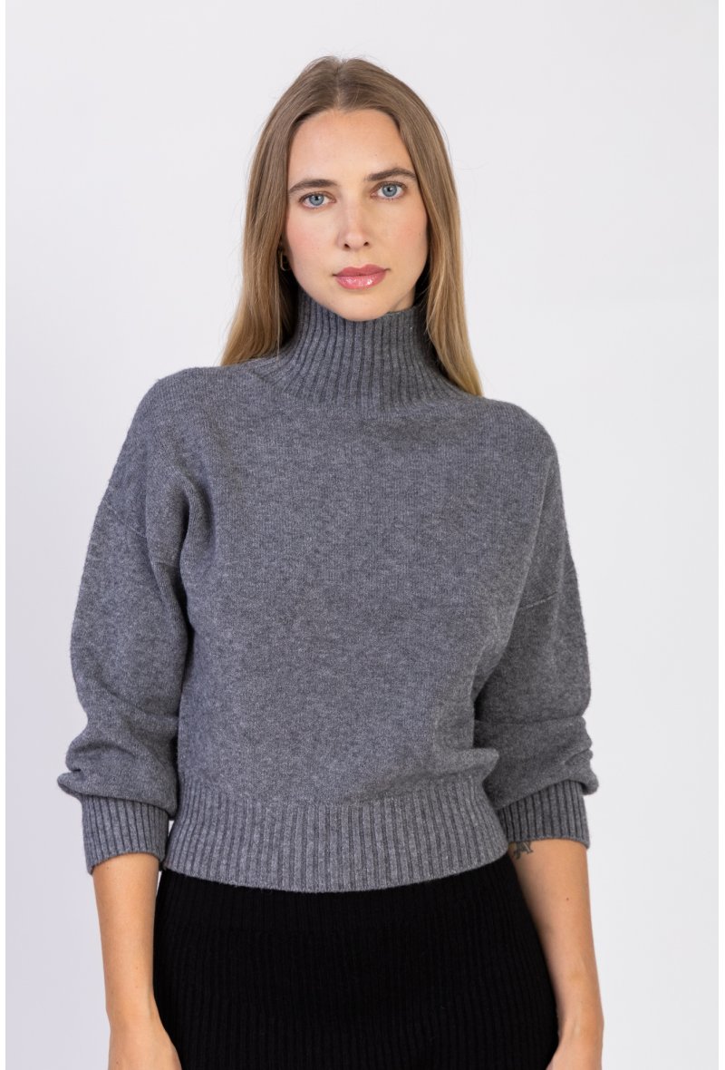 PULL COL MONTANT SANS COUTURE