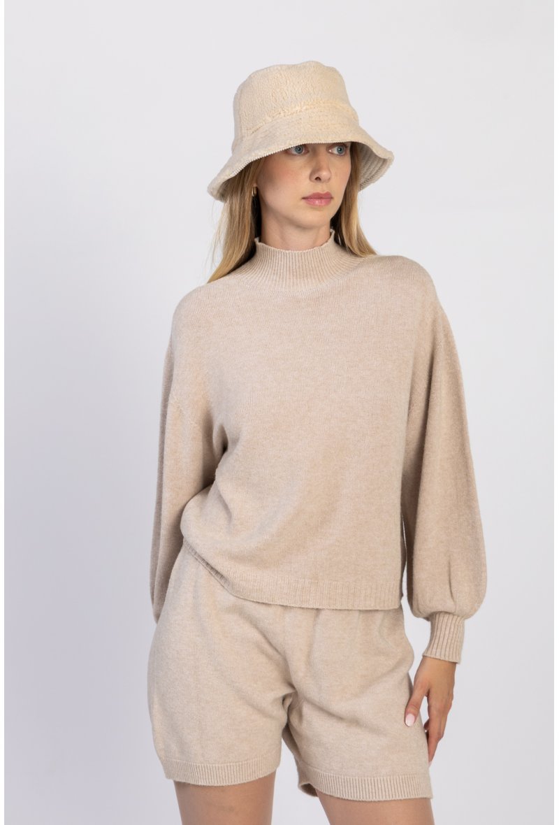 PULL COL MONTANT SANS COUTURE