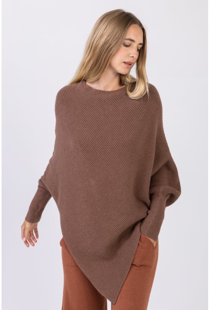 PULL CÔTELÉ COL ROND SANS COUTURE