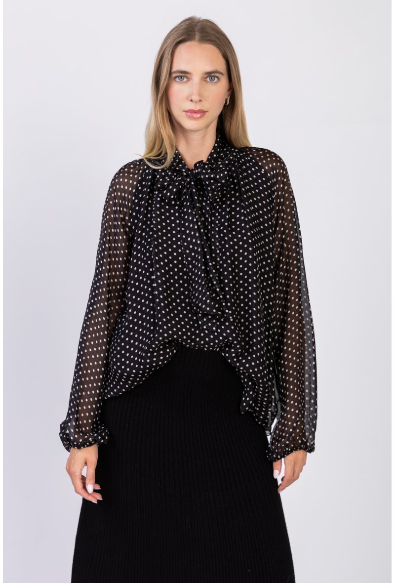 BLOUSE EN SOIE MELANGEE