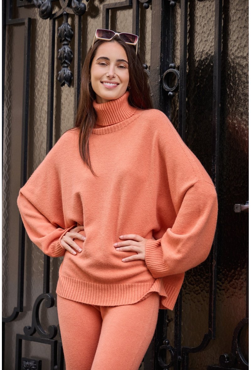 PULL COL ROULE SANS COUTURE