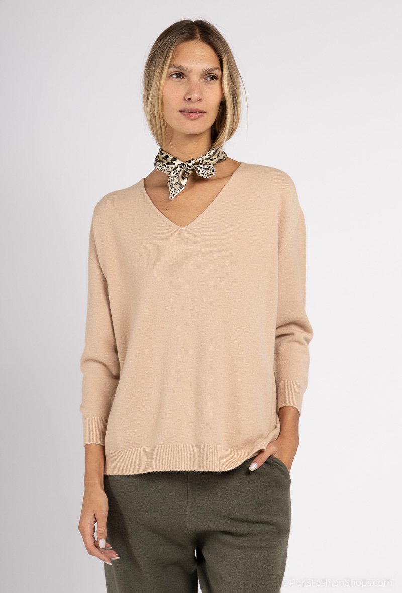 PULL COL V SANS COUTURE