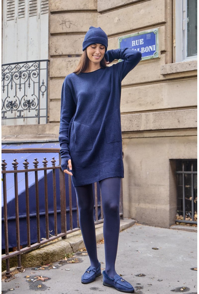 ROBE PULL COL ROND SANS COUTURE