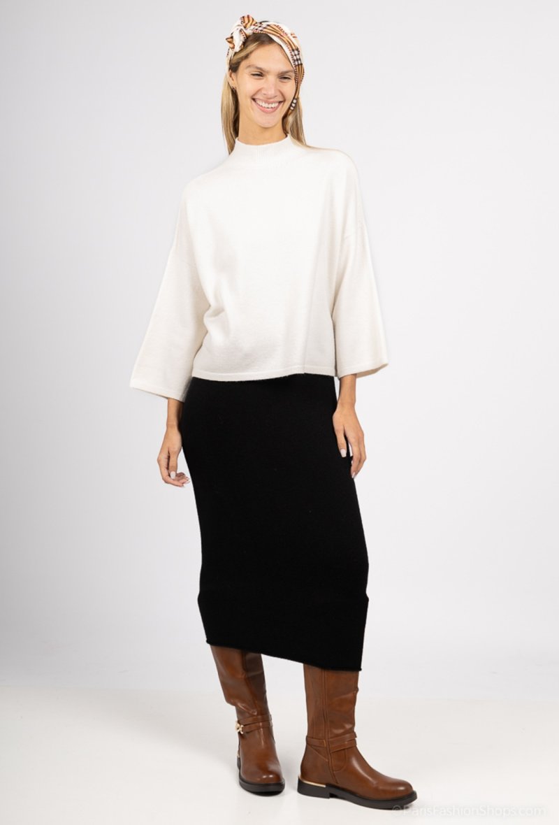 PULL COL MONTANT SANS COUTURE